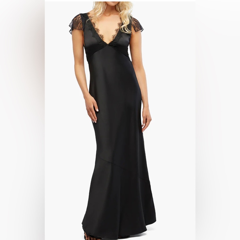 Weworewhat Lace midi slip dress, size 2